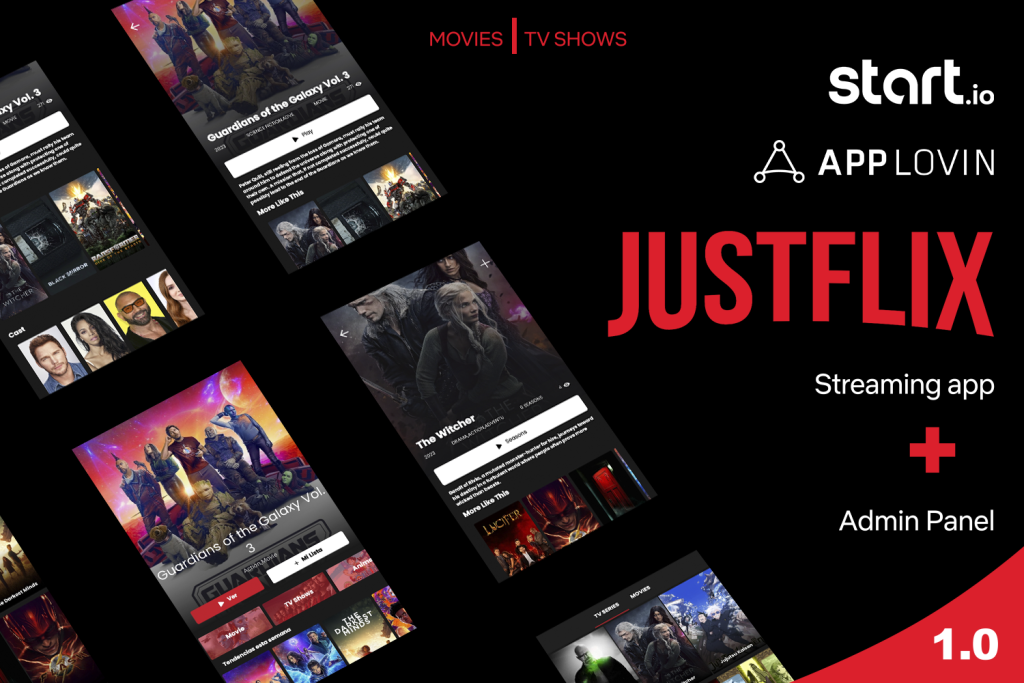 Justflix – Streaming App With Admin Panel (Netflix Clone)